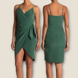 BCBGeneration Sleeveless V-Neck Faux Wrap Tulip Hem Sheath Mini Dress Sz 12 NWOT